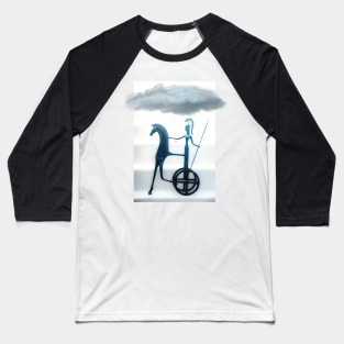 Ancient Figure In A Blue Mood Baseball T-Shirt